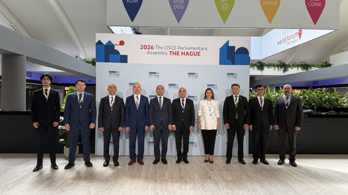 Sadigbayli's tweet photo. Delighted to join the Delegation of Parliament @milli_majlis of Azerbaijan to the @oscepa to attend the 33rd Annual Session of the @OSCE Parliamentary Assembly in The Hague, Netherlands. #TheHagueAS26 https://t.co/qtoH9O8wrp