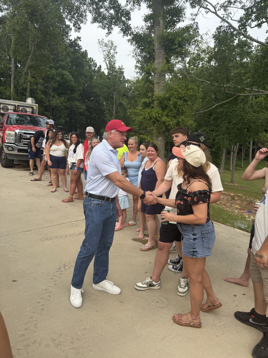 MikeCollinsGA's tweet photo. No better place to kick off July Fourth weekend than with friends and patriots at Jackson Lake last night.

Happy Fourth of July, and happy 250th anniversary to our great country! https://t.co/r8fHwmdaTV