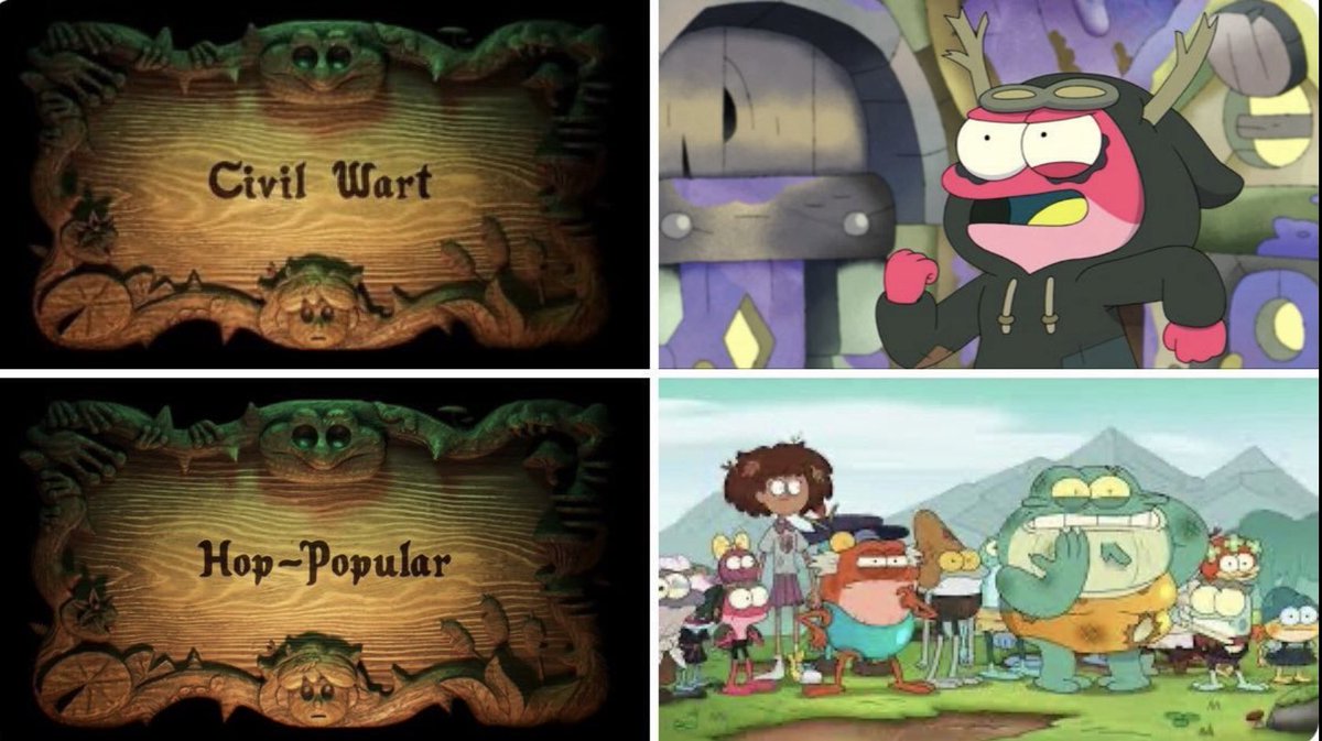 davidmarchie's tweet photo. Here’s to 7th Anniversary of Civil Wart and Hop-Popular! 💚🎉🐸 #Amphibia #7thAnniversary https://t.co/cOmz7Ymveh