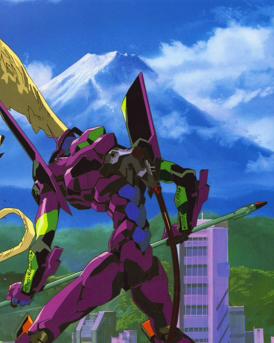 retro_anime's tweet photo. Neon Genesis Evangelion artwork by Yoh Yoshinari https://t.co/IHwGwSHCXp