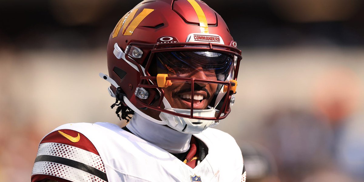 Washington_Wire's tweet photo. The Washington Commanders' biggest offseason moves were mostly defensive, so what do the moves they made mean for Jayden Daniels in 2026?

📸 Luke Hales, Getty Images https://t.co/qd6xGMc6Mo https://t.co/5BLLGT9ej0