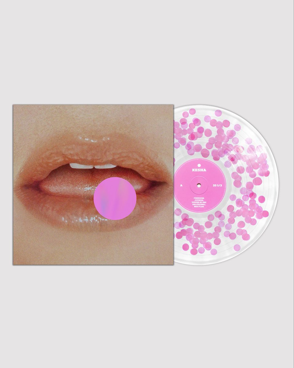 vertigovinylga's tweet photo. VV x Kesha

(REPOST TO ENTER GIVEAWAY FOR FREE COPY)

VV Exclusive: “. (1-Year Anniversary)” by Kesha

Pressed on pink dot filled vinyl LP, this release is available in unlimited quantities for 7 days. Once the time is up, it will not be repressed.

Jackets feature holographic rainbow period, hand numbered from total units sold.

https://t.co/dpKKd6i4V0