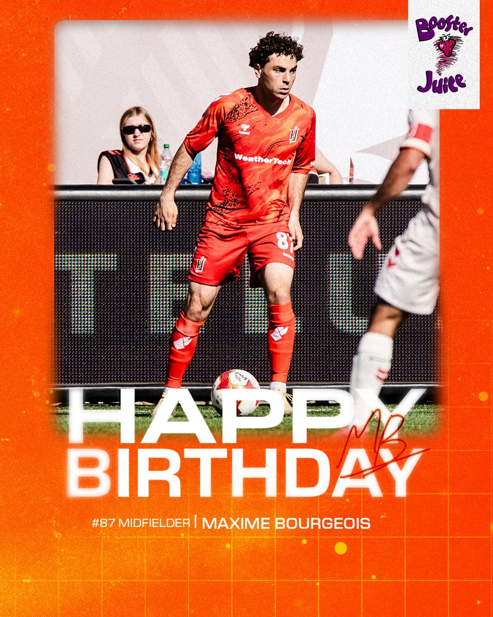 ForgeFCHamilton's tweet photo. Happy Birthday Maxime 🎉 

Presented by @BoosterJuice https://t.co/d5bb2shZwz
