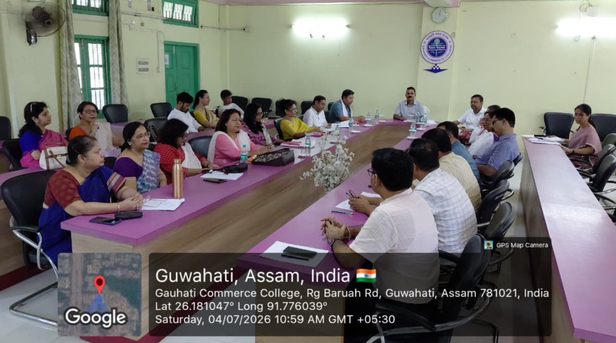 GCC_1962Assam's tweet photo. First Academic Council Meeting of Gauhati Commerce College (Autonomous) I 04.07.2026 https://t.co/FxxCQxvFgN