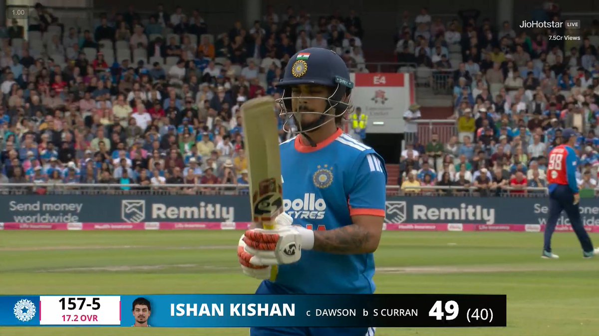 TukTuk_Academy's tweet photo. Tight slap to all the haters who said Ishan Kishan doesn't deserve to be the No. 1-ranked T20I batter.

49(40), a classic innings from a top-ranked T20I batter, whether it's Babar, Malan, or now Ishan Kishan. https://t.co/1BoAskmqS2