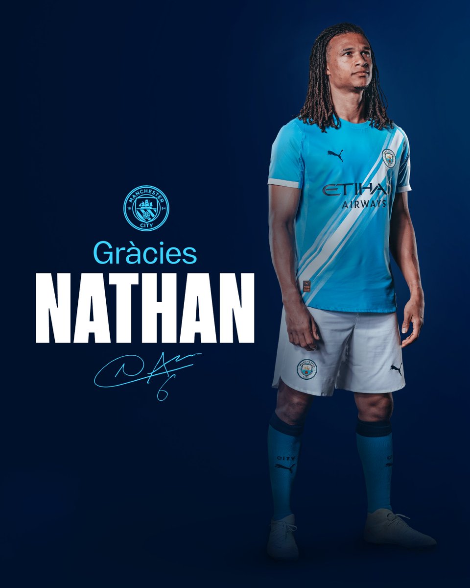 ManCityCatala's tweet photo. Nathan Aké s'uneix al Fenerbahçe després de sis temporades al Club.

Tots els èxits del món, Nathan! 🩵 https://t.co/Pqt8Xvc3oh