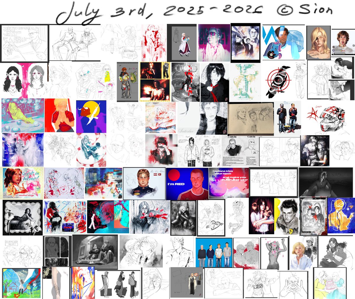 sionnn_n's tweet photo. I turned 20 on July 3

Over the past year, I’ve drawn 81+ artworks, including WIPs, sketches, and fully finished pieces
There’s still plenty to do before the end of 2026, but for this account, it’s already a huge achievement https://t.co/ym97QgMDLD