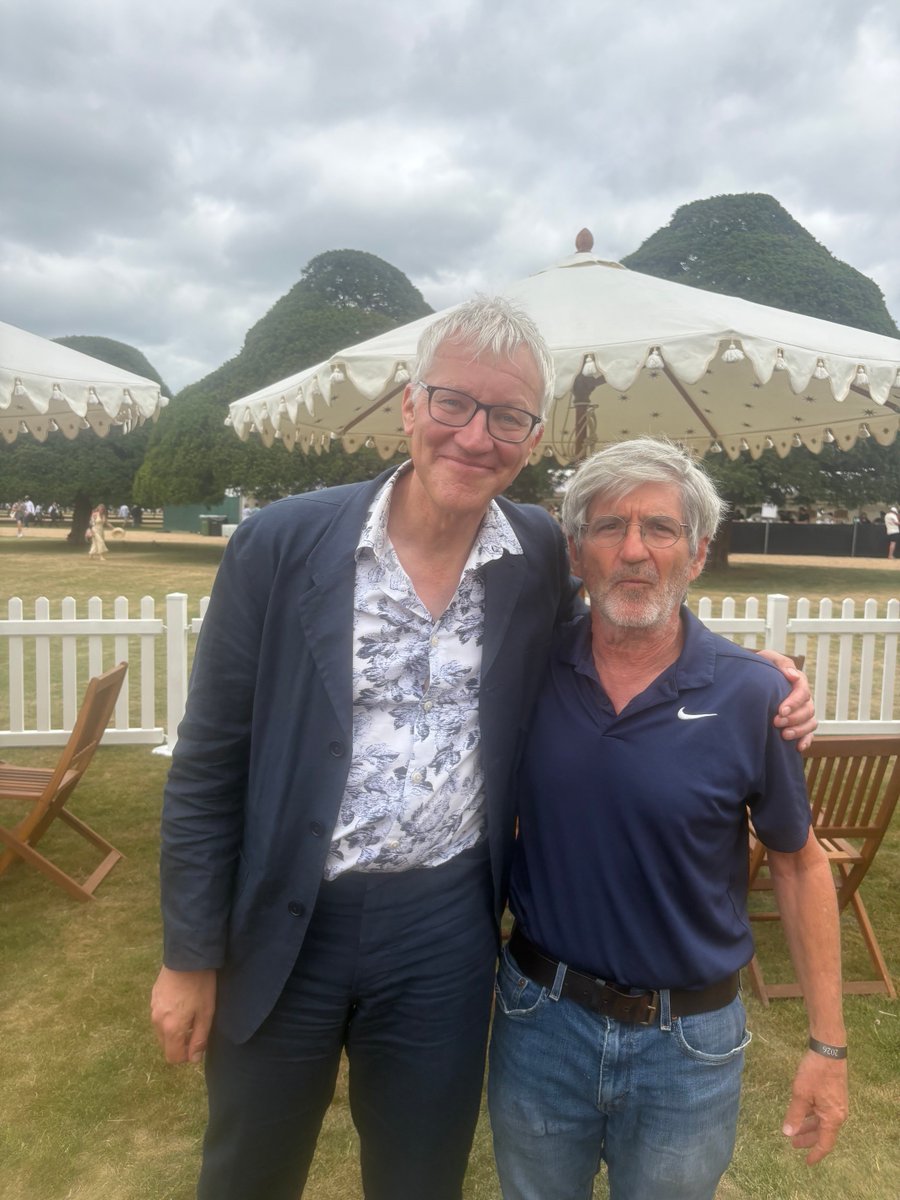 Isikoff's tweet photo. With the inimitable @holland_tom at The Rest is History Festival at Hampton Palace. Happy Fourth! https://t.co/QAgdOQSrSl