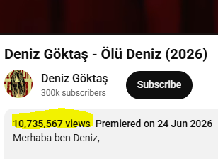 biragobee's tweet photo. @Hakan73581443 @kritisch_kritik Deniz'in gösterisini izleyen insan sayısı 10 milyonun bayağı üzerinde ama sen bilirsin tabii... https://t.co/xMYmuGEOGz