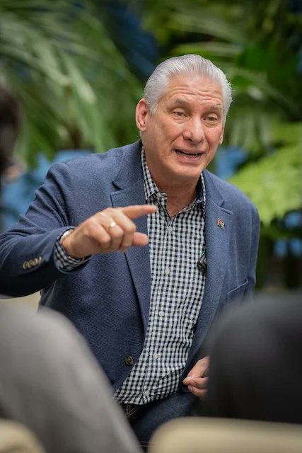 pedropprada's tweet photo. El Presidente de Cuba denunció política exterior agresiva de EEUU, su filosofía egoísta y arrogante conducta internacional, su amenaza a la paz y el multilateralismo y ofreció detalles sobre cómo el ensañamiento contra Cuba ha causado daños terribles a su pueblo y al mundo
🪡3/4 https://t.co/u6D6ePubtF