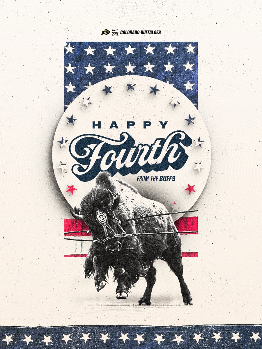 CUBuffs's tweet photo. Happy 4th of July, Buff Nation! 🇺🇸 https://t.co/mOv8kHjc2G