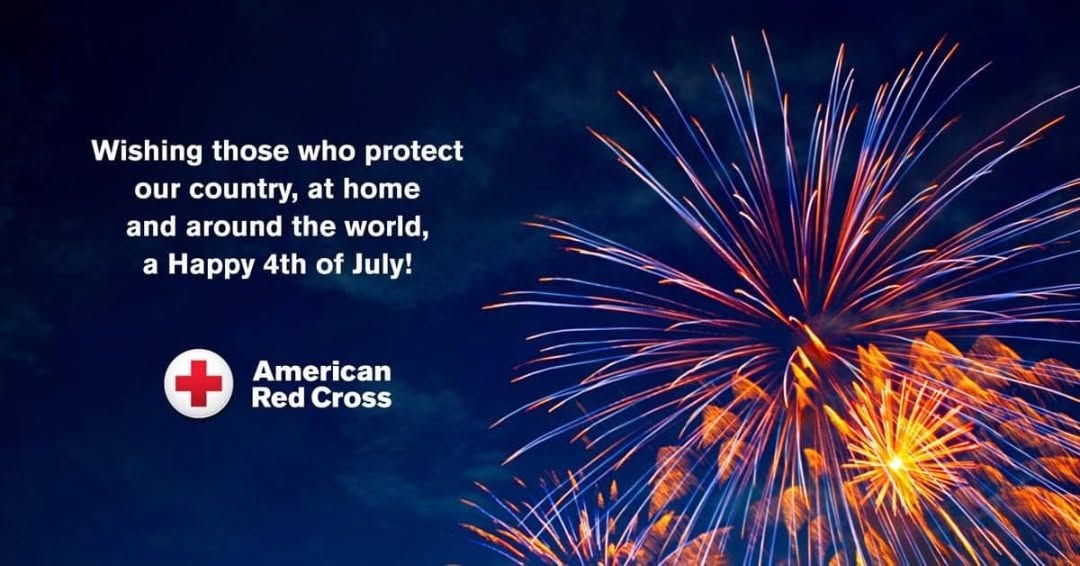 RedCrossWIS's tweet photo. Today we celebrate freedom, community, and the people who help keep us safe. On this Fourth of July, we offer our sincere gratitude to those serving our country around the world and here at home. Have a happy and safe holiday.🎆 https://t.co/uLXMKkvzqD