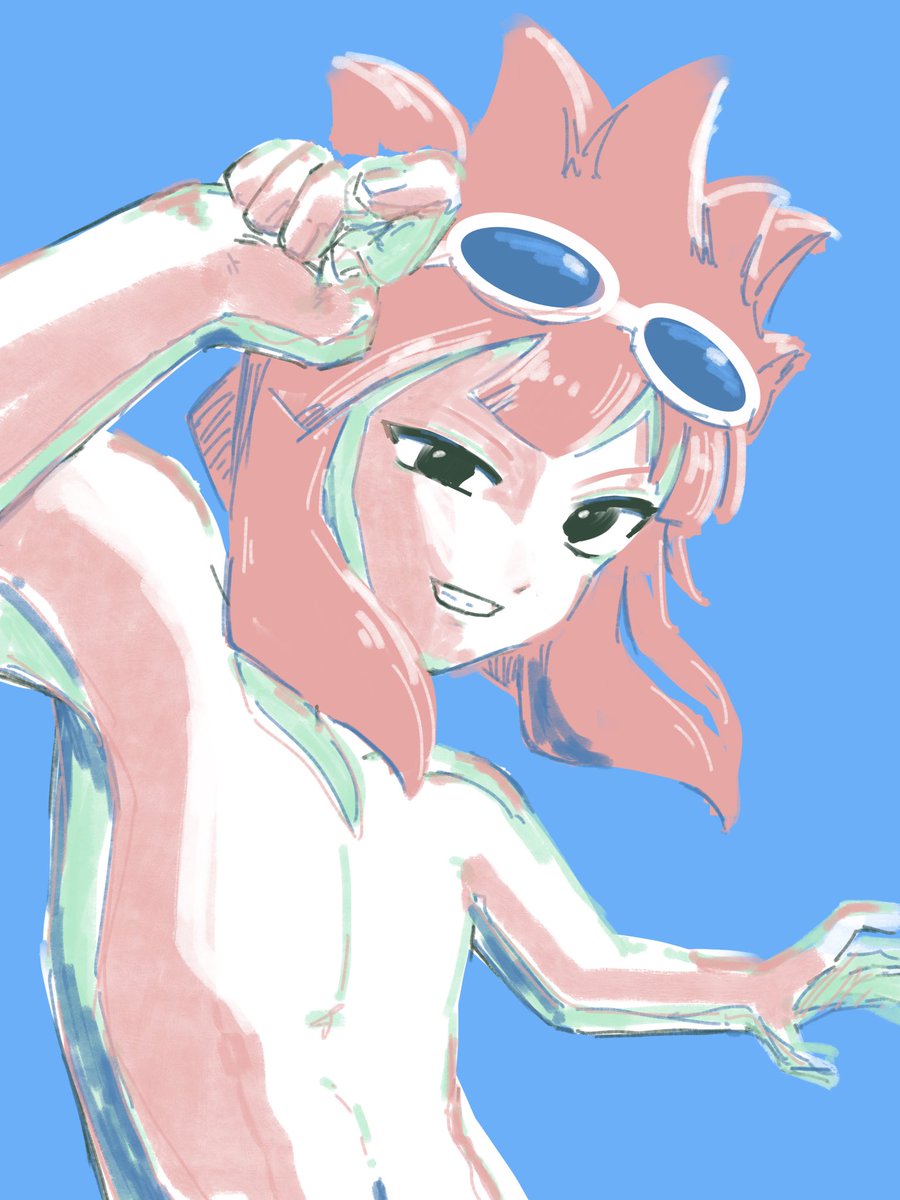 mede_00's tweet photo. ツナミさんの誕生日に色縛ってる描いてたやつ https://t.co/2nzcT288Br