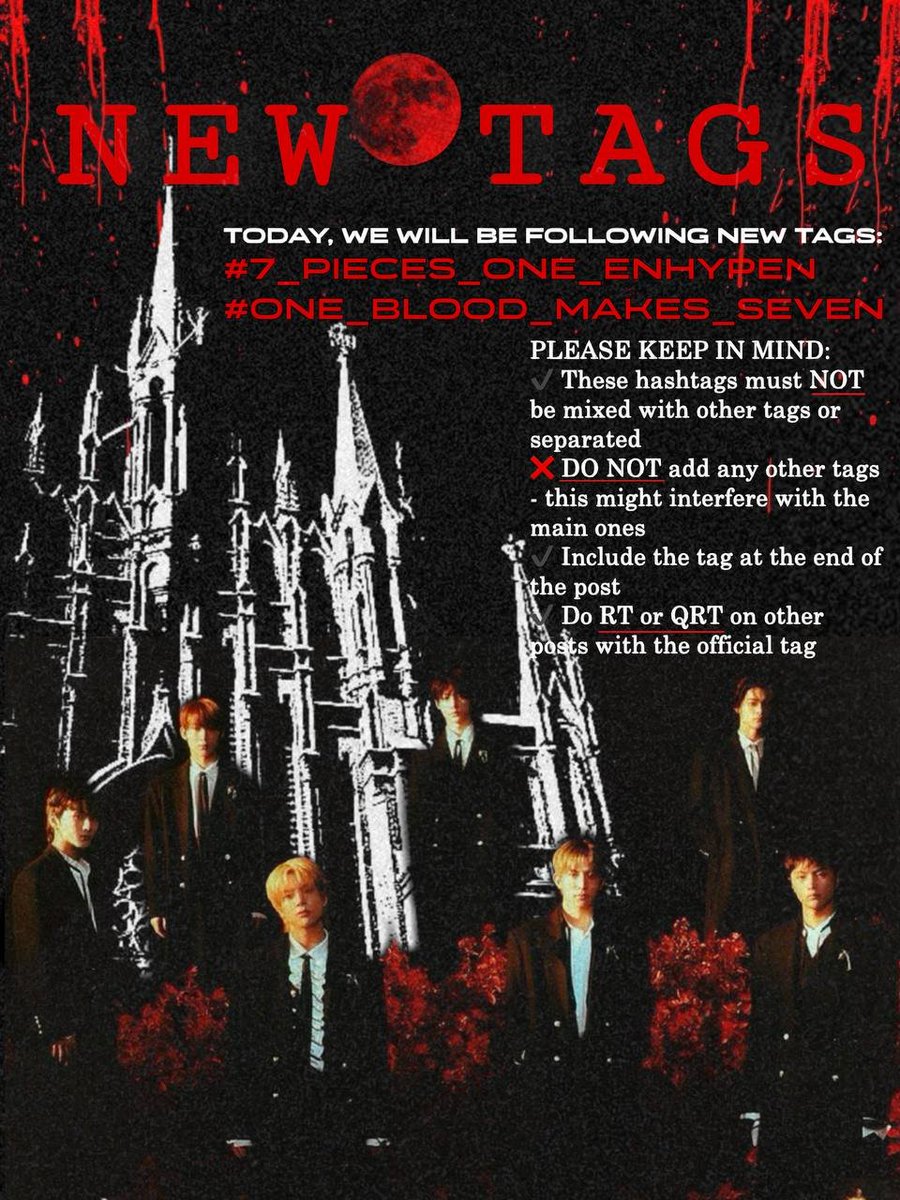 cis_enfanbase's tweet photo. ATTENTION, OUR NEW TAGS !!!

Fate brought seven souls together, shaping seven pieces into one ENHYPEN. One blood flows through every story because they were always meant to be seven.

#7_PIECES_ONE_ENHYPEN
#ONE_BLOOD_MAKES_SEVEN https://t.co/133Vsu4KsR