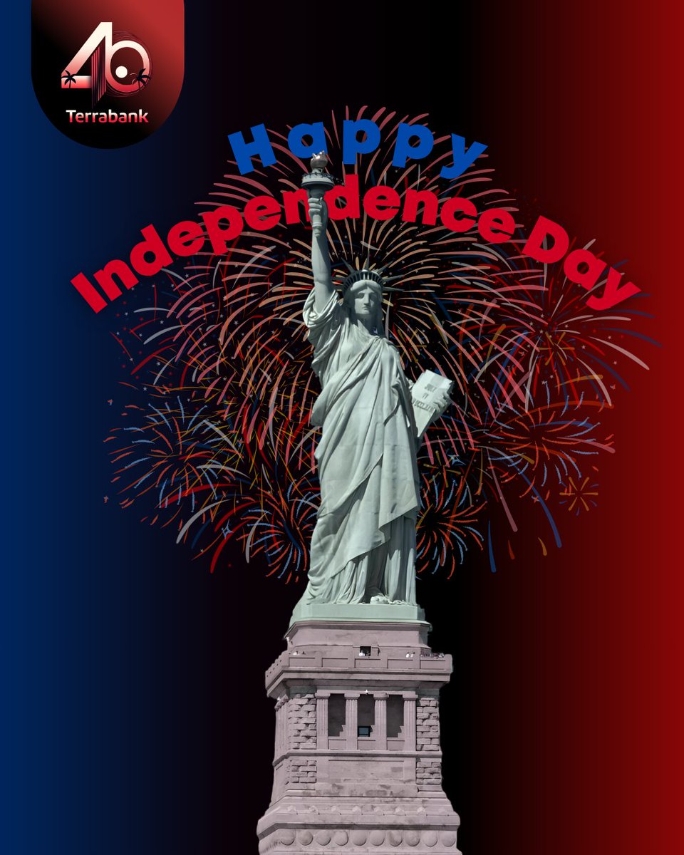 TerrabankNA's tweet photo. Happy Independence Day! 🇺🇸

✨ Wishing you a safe and proud Independence Day, because freedom is something worth celebrating.

Member FDIC. Equal Housing Lender.

#4thOfJuly #Celebration #Holiday https://t.co/OfYXaxrxyk