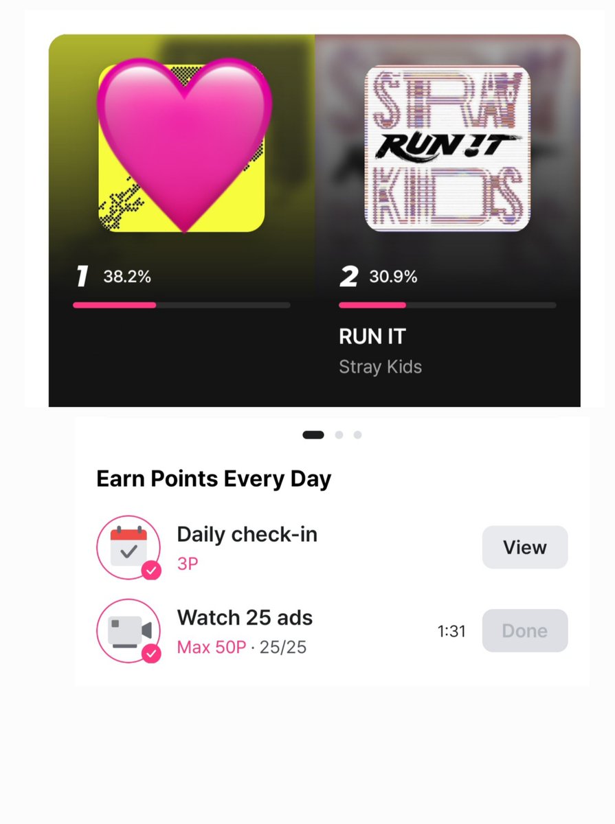 SKZCrave's tweet photo. VOTING DAY 2 📢

🤜🏻 All your accounts are now reset and eligible to vote for countdown again

🗳️5 votes per device per day!

🔹️watch 25 ads per day

🔹️ use multiple devices!

🔹️ Stream the M/V &amp; Song for digital &amp; SNS points! 

🔚Voting ends Tuesday 23.59 KST https://t.co/UUW6ACU3jO