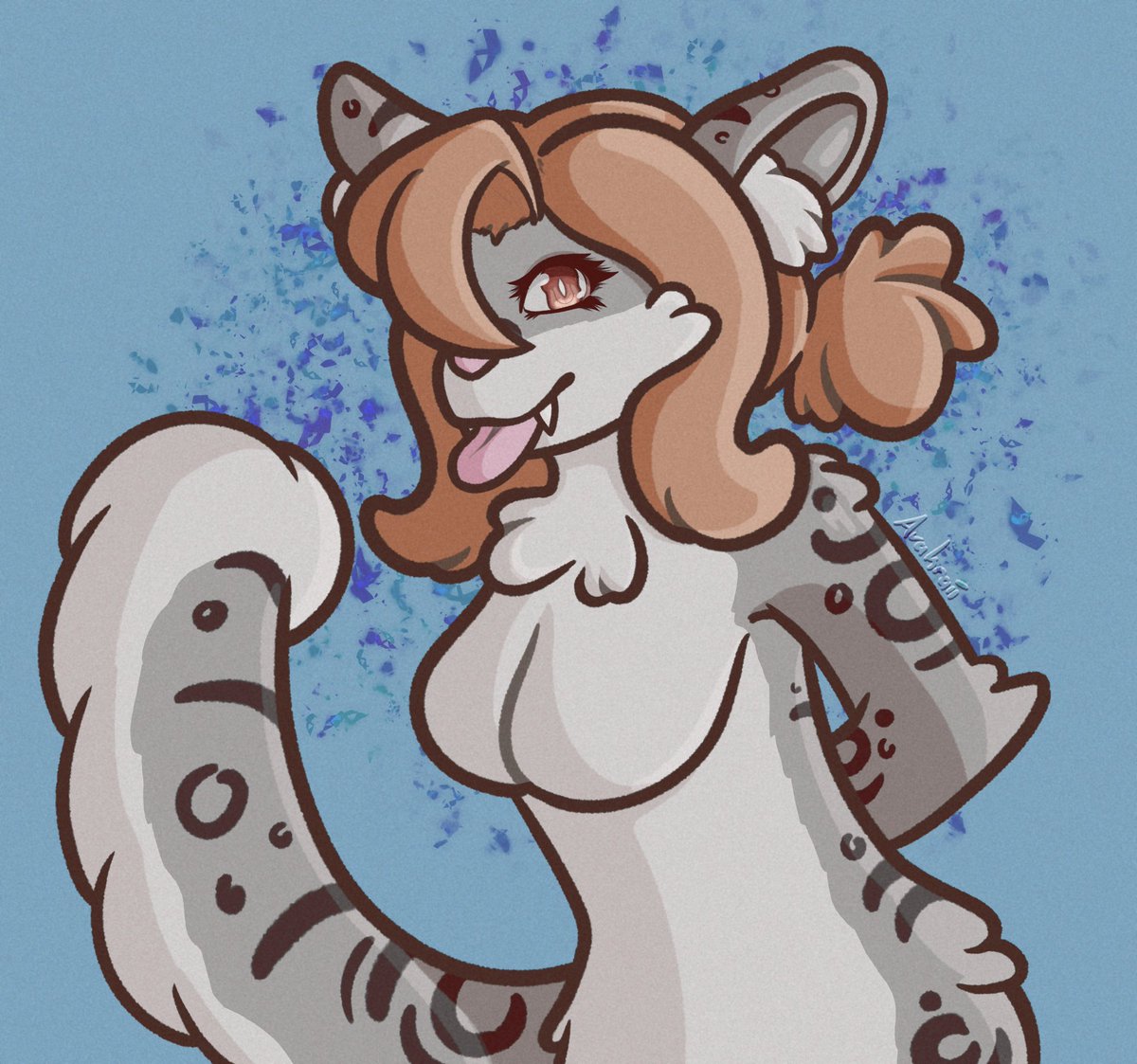 Avakraii's tweet photo. My first REVENGE of artfight 2026🤍
Ash (Snow Leopard) character from @UpsideAshes 🤍🖤

#teammystery #artfight2026 #artfight #furry https://t.co/5wGLC2nRkp