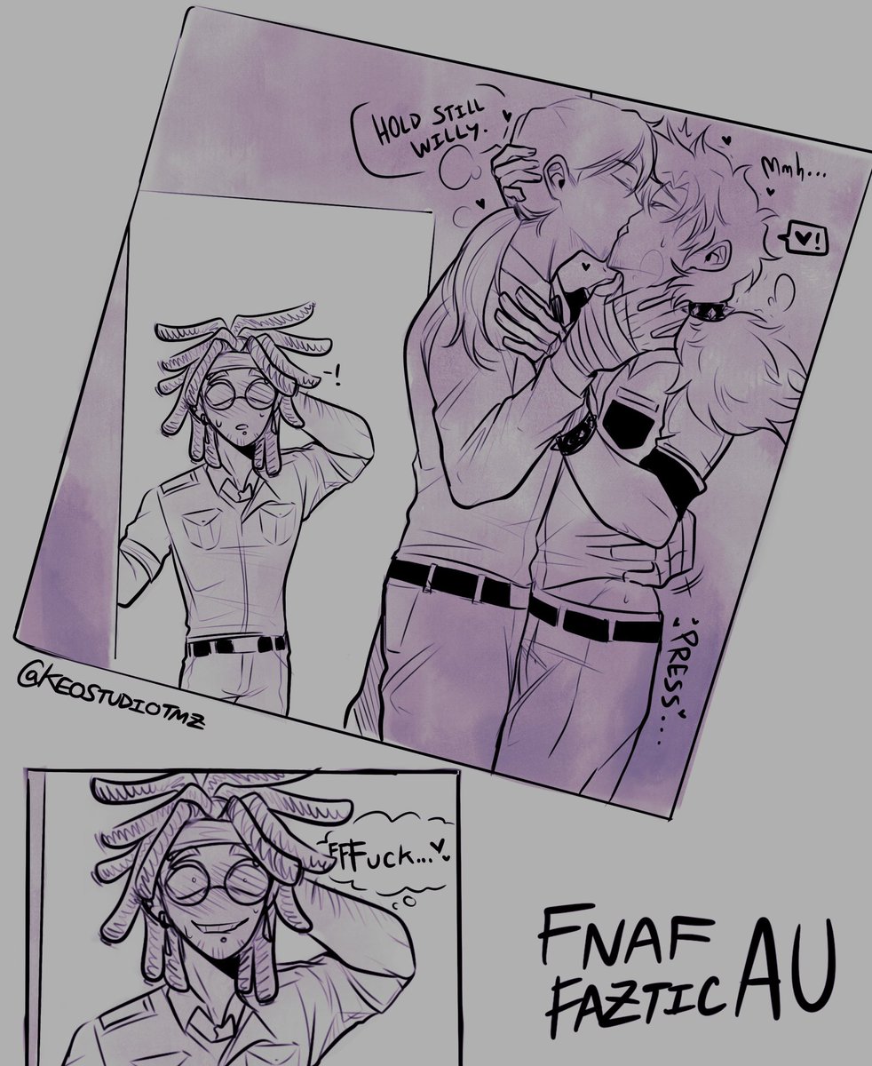 KEOStudioTMZ's tweet photo. WILLCENZO 🫦💜👌🔥✨ | #KEOStudioTMZ
- Vincenzo x Willy (OC belongs to my homie  @Leavemealone633 - *Not part of series; Crossover) 

AHAH I finally made our purple guys kiss💥😏 FUCK YEAHHH!!! [Gen in the corner 😭🤣]

#FNAFAU #FNAFOC #FNAFFazticAU #Original https://t.co/UpeKvAEbSp