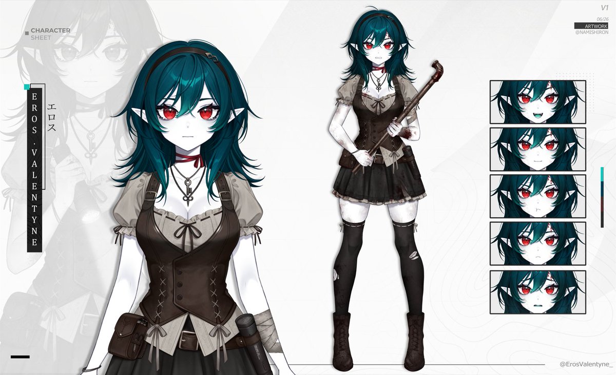 Namishiron's tweet photo. I worked on the new Vtuber model outfit art for @ErosValentyne_ , thank you so much! Please give her lots of love 🤍 https://t.co/IuwZesazm6