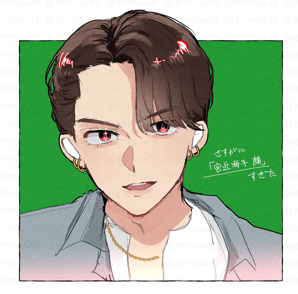 87Miika32's tweet photo. MUSICDAYの宮近海斗さんのお顔良すぎて描いたけど似ない……難しい…… https://t.co/NyYbuQGZlS