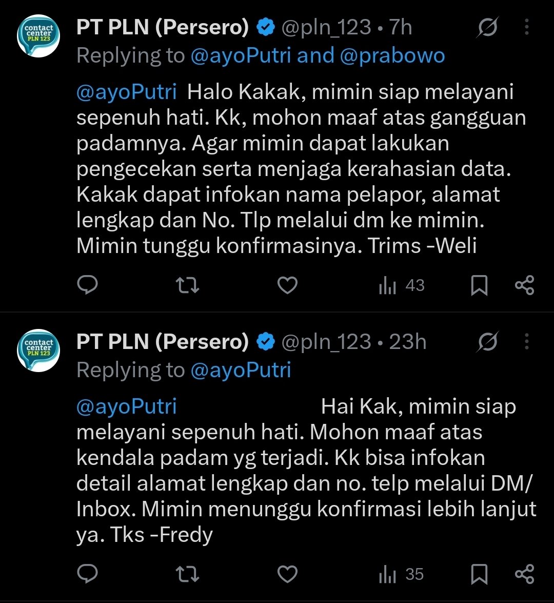 ayoPutri's tweet photo. @aeris753573 @pln_123 @prabowo Gini doang tanggapanya, hari ini ponti blockout 5 jam, kabupaten ada yg sape 7-10 jam, gimana ni PLN tanggung jawabnya, kalian menikamati uang kami, mosok kami ga bisa nuntut konpensasi

Kalau ga bisa mimpin mundur aja, daripada nyengsarain rakyat mulu! https://t.co/vJbJPnF9eH