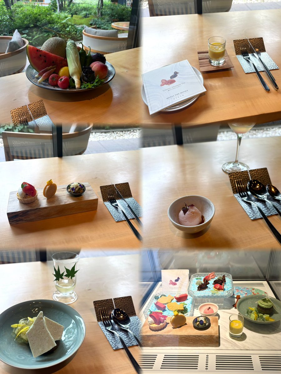 lce2c18's tweet photo. 📍 HOTEL THE MITSUI KYOTO

春ぶりにこちらのアフヌンへ🤍
今回はコース式でとても新鮮でした✨️
夏をテーマにしたアフヌンでスイーツには金魚もいて可愛かった🎐꙳⋆
雨のお庭を眺めながらゆっくりと過ごせました🍵◝✩ https://t.co/9oZuWXocFG