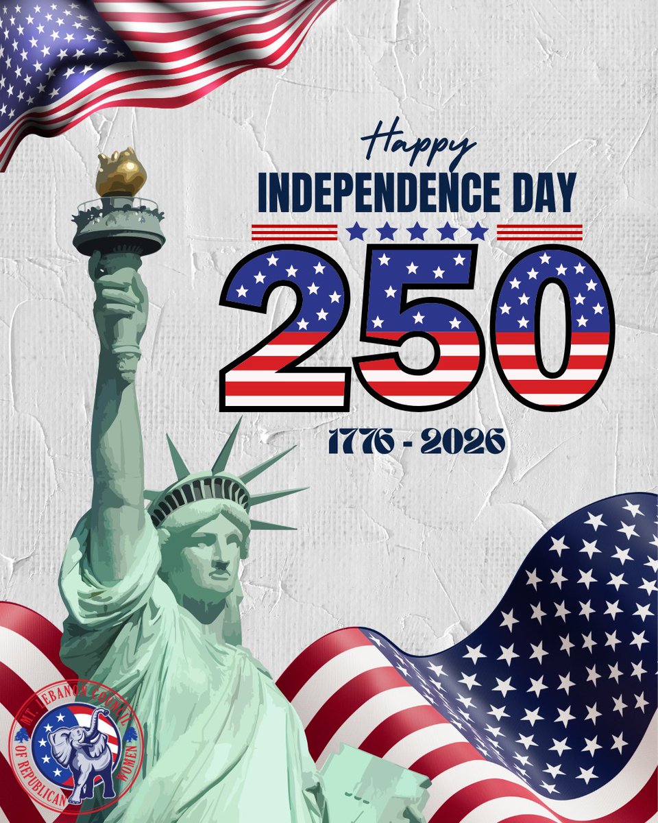 mlcrw1952's tweet photo. 🇺🇸 As we celebrate Independence Day, we also honor America 250 - the 250th anniversary of our nation's founding.

For 250 years, Americans have carried forward the ideals of liberty, self-government, and opportunity.

Happy Fourth of July! 🎆

#America250 #FourthOfJuly #IndependenceDay #USA