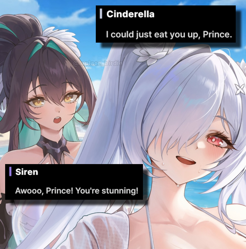 laplace_birdie's tweet photo. cinderella and siren could just eat you up. https://t.co/UnjNHUL94f