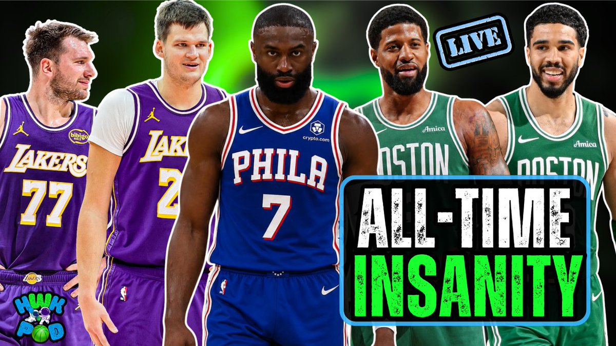 HardwoodKnocks's tweet photo. ‼️NEW POD‼️

📋 Belly-Flopping Back into #TheSlop

Jaylen Brown + Celtics (2:21)
JB's fit on the Sixers (32:01)
Walker Kessler + the Lakers = ??? (41:10)
Jazz trajectory (56:25)
Knicks (1:05:24)
Ayton/Wiz (1:14:28)
Rockets (1:25:15)
MORE (1:31:03)

🔗s IN REPLIES⤵️ https://t.co/s1gNT0S4p4