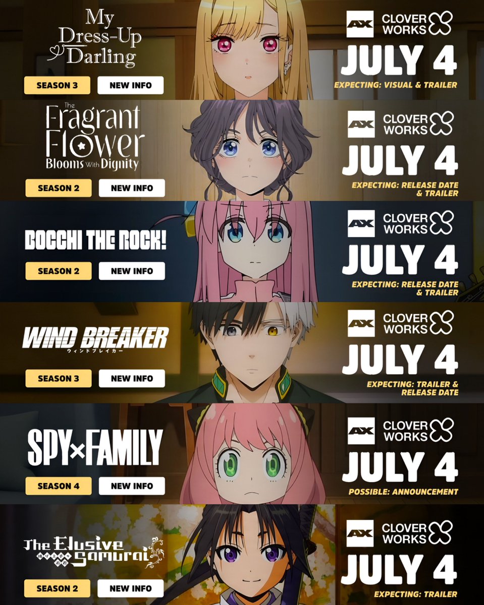 animeposts's tweet photo. Cloverworks is taking over Anime Expo today! https://t.co/V6uu1srI2d