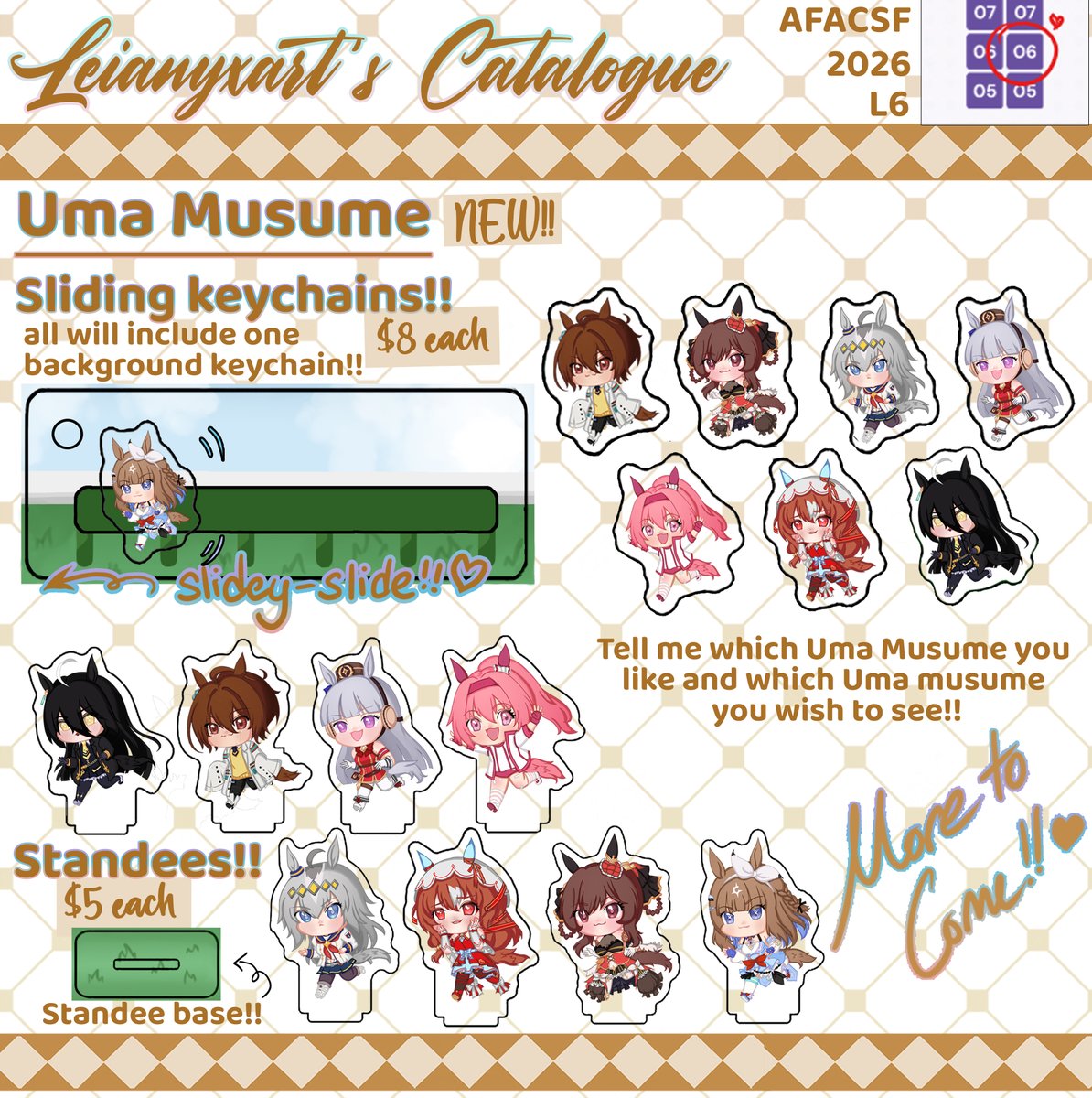 leianyx__'s tweet photo. [RT🔁&amp; Likes❤️appreciated]
Catalogue for AFACSF 2026!! Will be boothing with @AkawaQuackArt and @Himetokkii !!
⭐️: LADS, Uma Musume, Nikke and etc!!
🗓️ : 11th &amp; 12th July
I won't be at the booth on Sat, but will be there on Sun to do tarot readings!!
#AFACSF26catalogue #AFACSF26 https://t.co/cDoIFWdwaq