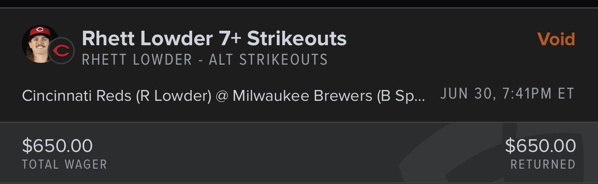 M07262336's tweet photo. @FDSportsbook Do you think FanDuel is a real sports book? Since they can just void winning bets I say no https://t.co/yKC9Js3l7S