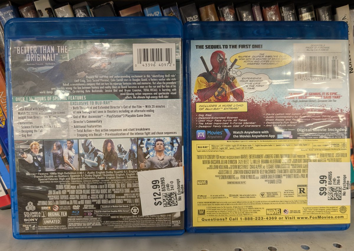 ghoulbasement's tweet photo. More insane thrift Blu-ray prices. Becoming a common thing. They're not gold, idiots. https://t.co/2jiuiKFMlm