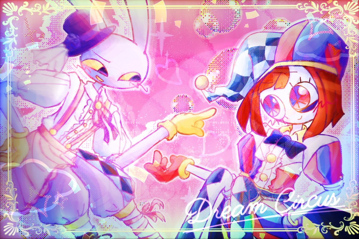 hakomo_'s tweet photo. Dream Circus🎪💗
Always More Fun Together❣️

#tadc #jax #pomni #digitalartㅤㅤㅤㅤ https://t.co/MrmWlMGjfr