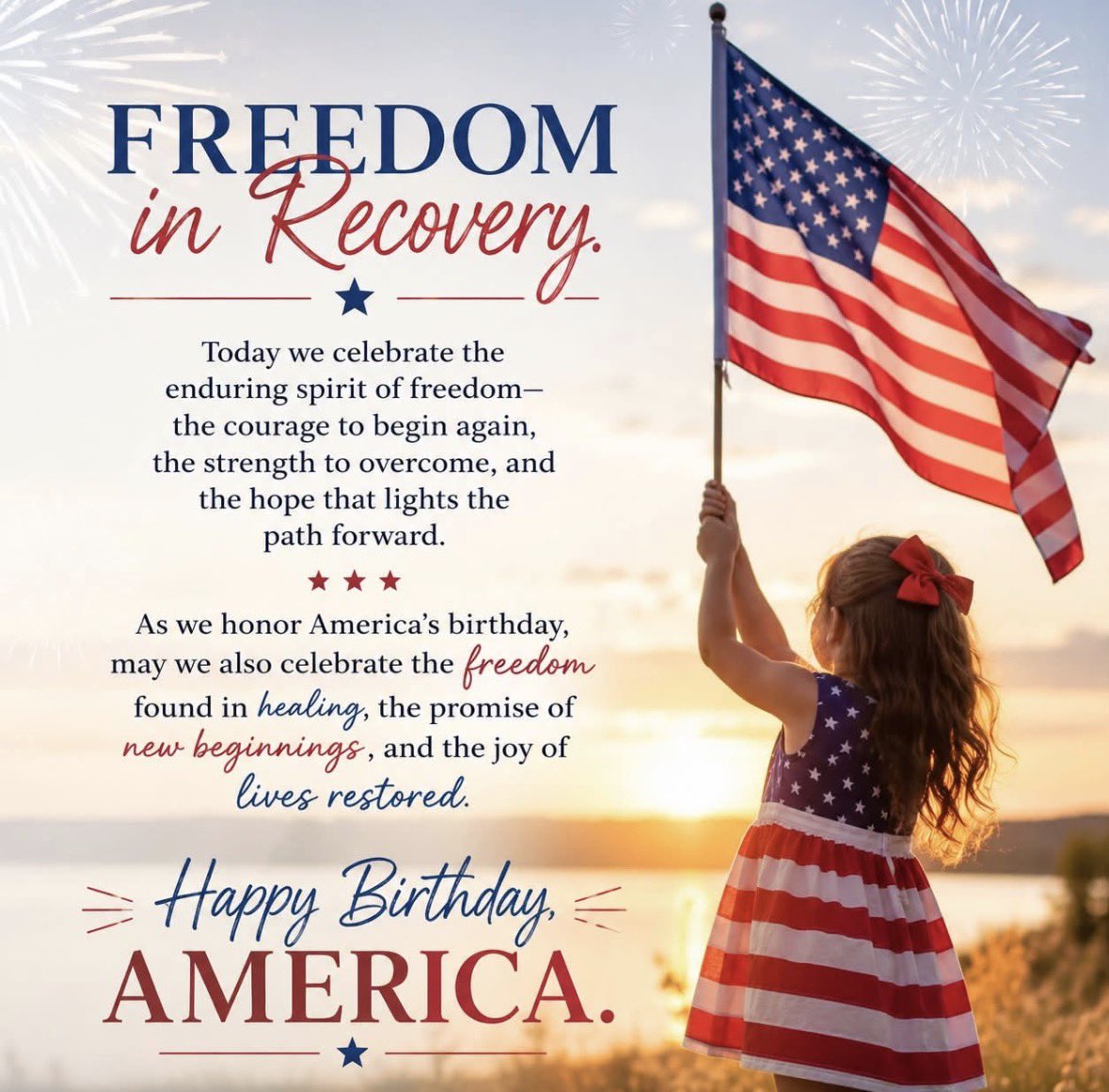 ConnectionFoCo's tweet photo. Let freedom ring! 🔔

#july4th #4thofJuly #Freedom #Recovery #TheConnectionForsyth 💪 https://t.co/AqVF22X4Sa