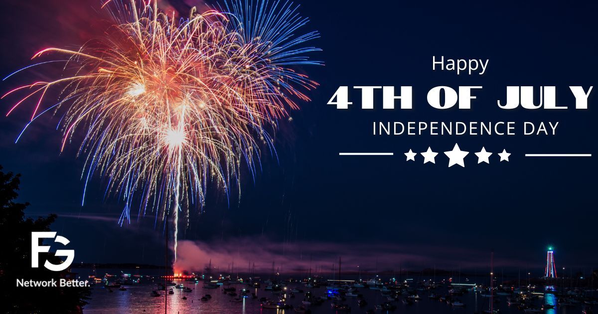 FGNetworkBetter's tweet photo. As we head into the holiday, we’re grateful for the opportunity to work alongside our clients, partners, and communities. We hope you have a wonderful day filled with family, friends, and time to recharge.

Happy Fourth of July from all of us at FG. https://t.co/XYopIpEocq