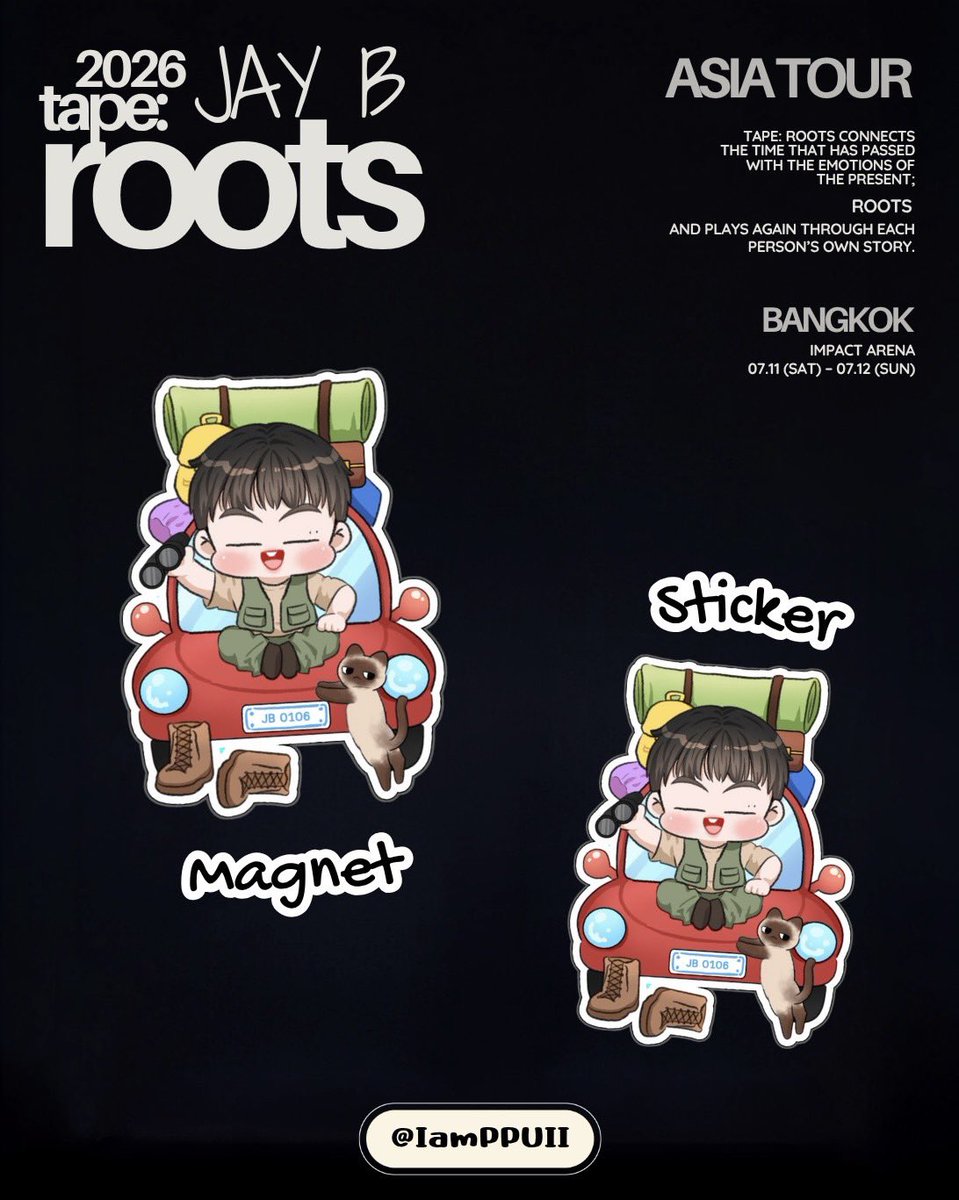 IamPPUII's tweet photo. .            ↫ ɢɪᴠᴇᴀᴡᴀʏ ↬
2026 JAY B tape : roots bangkok 

🏟️ :  ɪᴍᴘᴀᴄᴛ ᴀʀᴇɴᴀ
📆 : 12-07-2026
⏰ : ᴛʙᴀ

#2026tape_roots_bkk 
#JAYB https://t.co/POookTeD2X