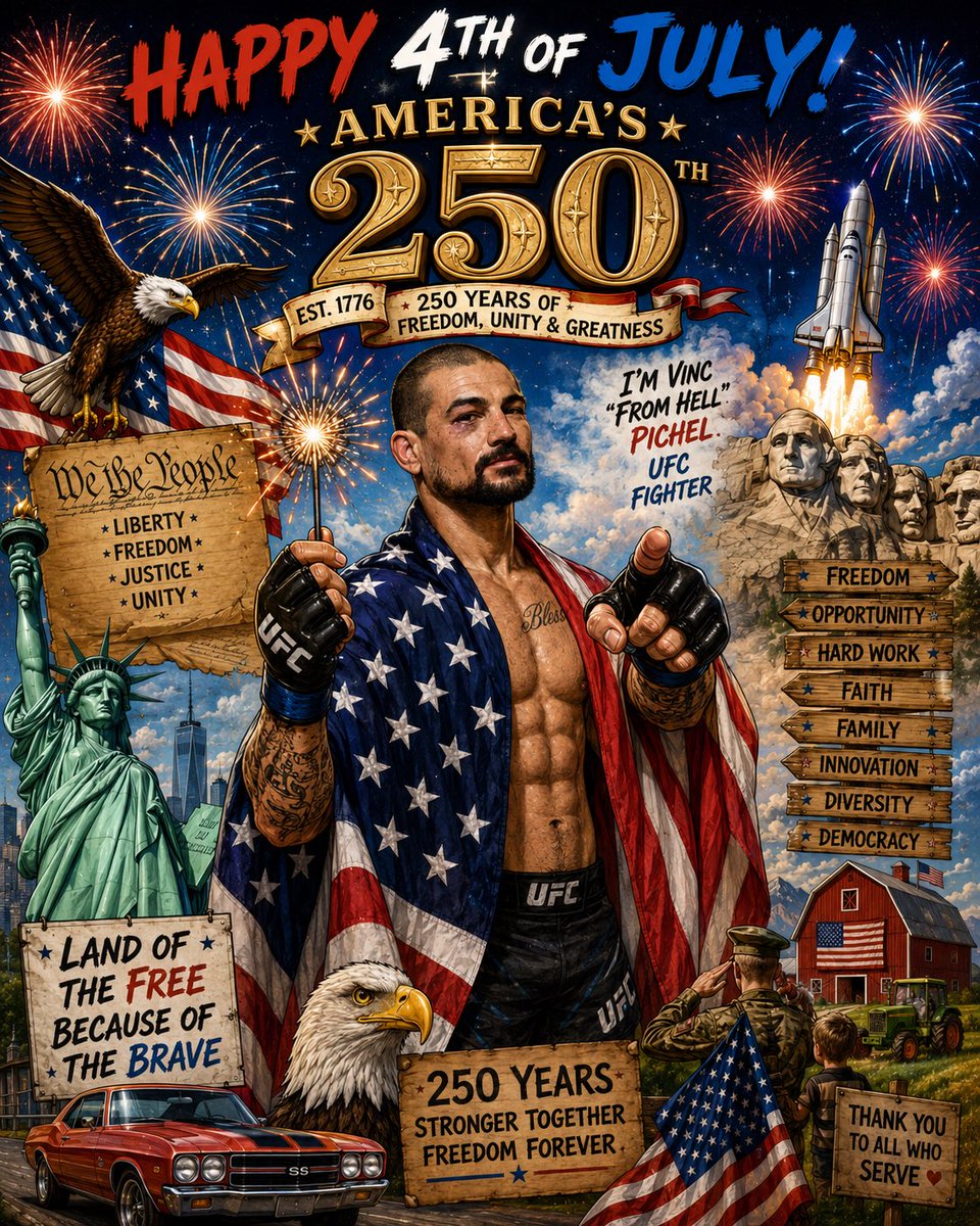 FromHellPichel's tweet photo. We don’t celebrate perfection. We celebrate the relentless pursuit of a more perfect union. Our strength has never come from having no scars. It comes from proving that we have the resolved to overcome evil, defend liberty, and leave this nation stronger for those who follow.  🇺🇸 https://t.co/wrTjMryKCB