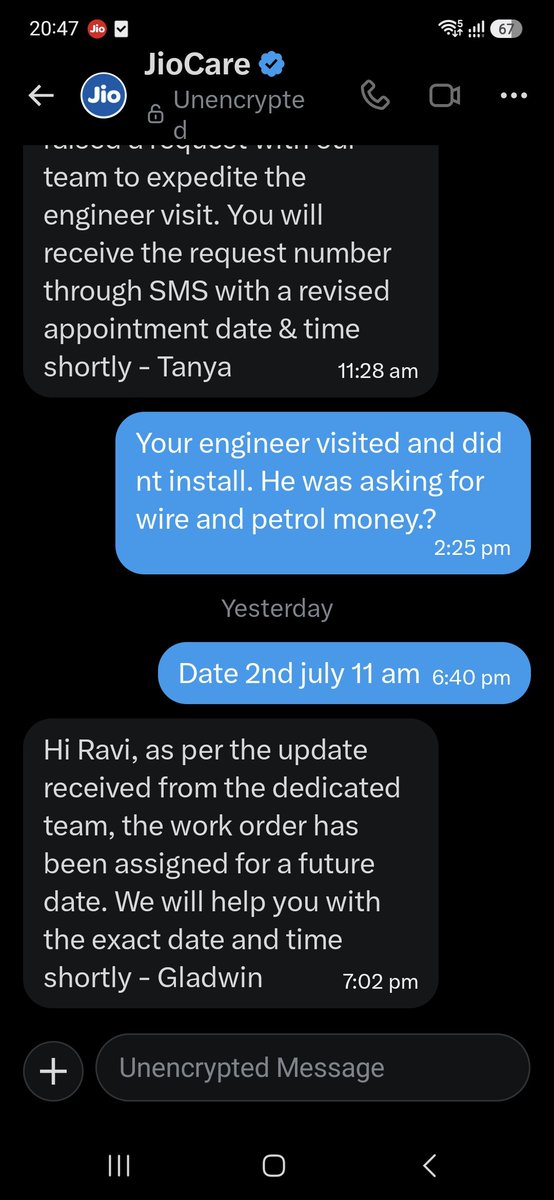 ZKumar6's tweet photo. You shpuld be dragged in consumer court for forgery
@JioCare https://t.co/GOC1umSyC5