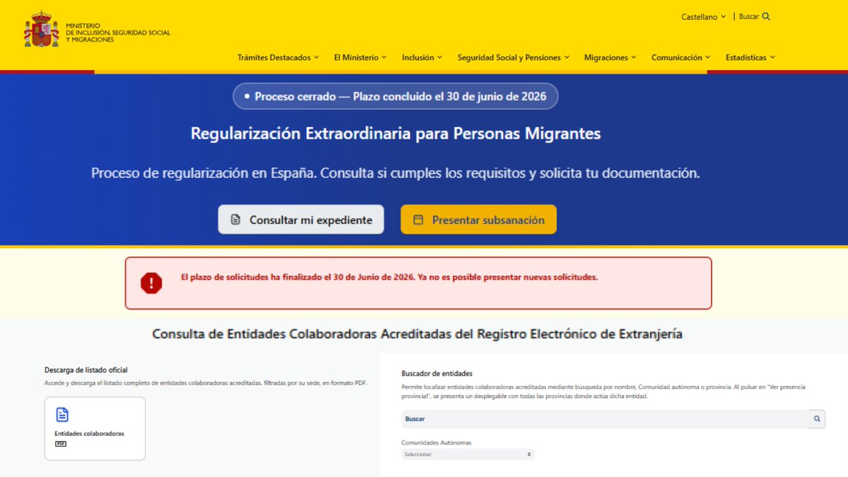 SEstadoMigr's tweet photo. 🟧 El Registro Electrónico Colaboradores de Extranjería #RECEX sigue activo

👉 Cerca de 500 entidades colaboradoras en toda España que pueden ayudarte si presentaste en plazo tu solicitud de #regularización

🔎 + info, listado y buscador en nuestra web 👇
https://t.co/04Uz9yJcuH https://t.co/G4oMEaHK5V