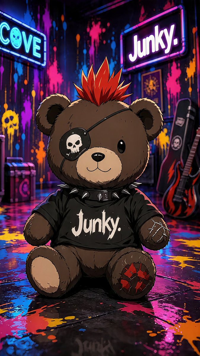 ROKAI_Project's tweet photo. 今回の楽曲にちょっとだけ登場する"ジャンキー君"です🧸
#ØVERiOT #Junky #ジャンキー君 https://t.co/t7zmM1Yu8d