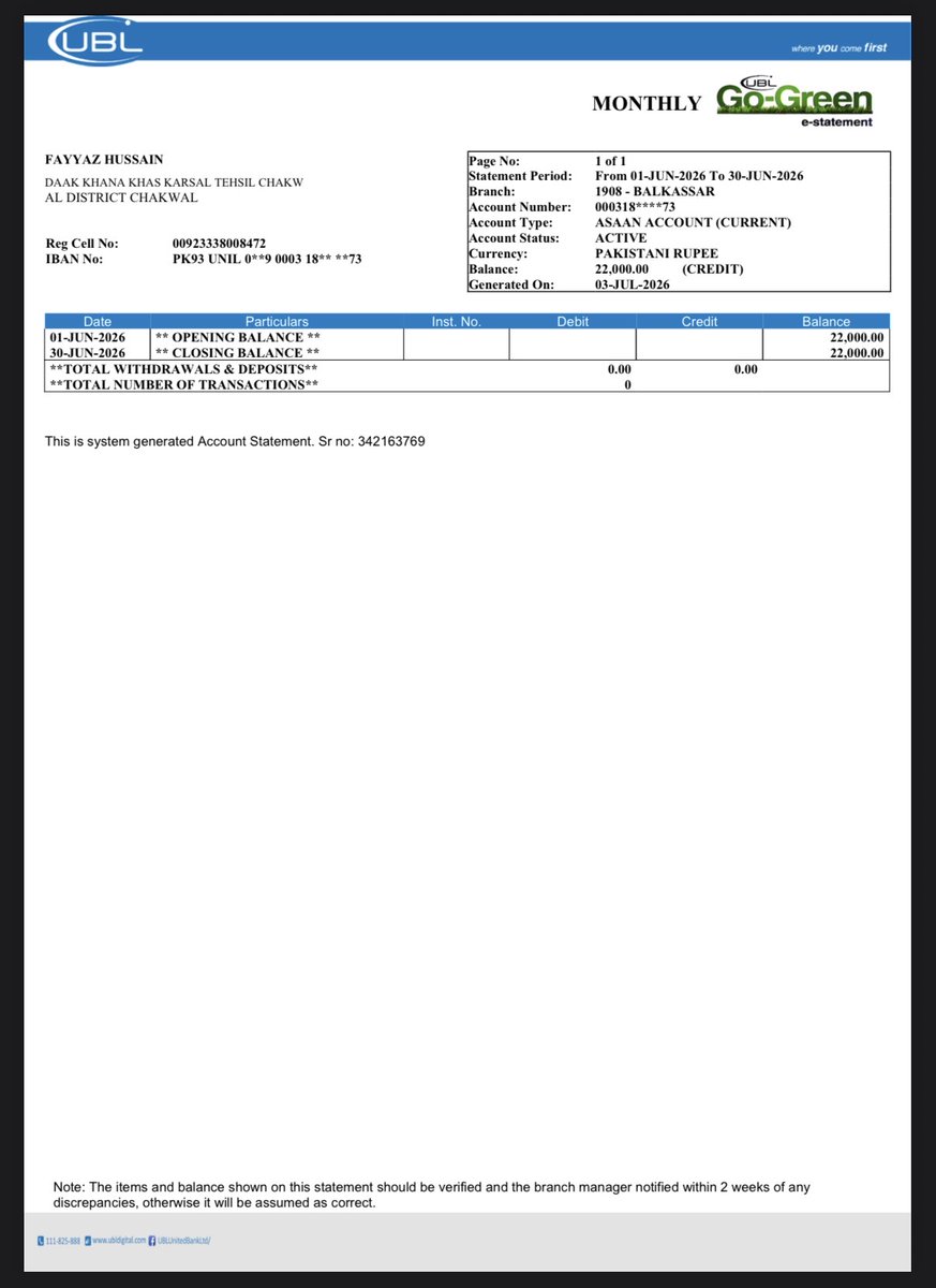 itsabubilal's tweet photo. @UBLDigital Your customers statement leaked to my email address https://t.co/PfrwgjPLbE