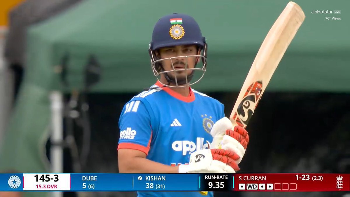 Ishanworld32's tweet photo. People saying Ishan Kishan played bad didn't watch the match. There was early seam movement and some grip off the surface. Just look at how every batter got out you'll understand why attacking wasn't easy. 

If Ishan had thrown his wicket away early the team could have collapsed. https://t.co/oEC8X2G628