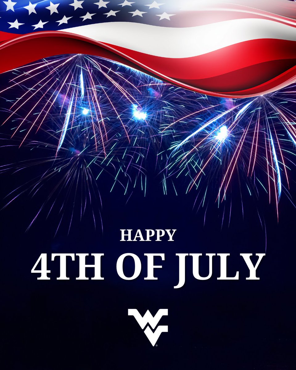 wvustatler's tweet photo. Happy Fourth of July, Mountaineers! 🇺🇸🎆

Behind every firework is a spark of science, engineering and precision.

Wishing our WVU community a safe and memorable holiday! https://t.co/CvYG7O6ejR
