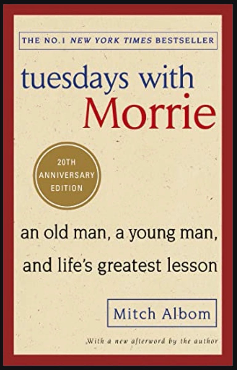 Rishabh_CJ's tweet photo. @garyvee Haven’t had this chance personally, but Tuesdays with Morrie gets you there (almost). Quick read. A good lesson in urgency of the ordinary. https://t.co/4QJm2RnEr0