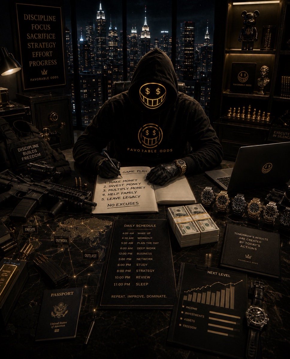 FavorableOddsFL's tweet photo. While everyone else is looking for shortcuts…
I’m building systems.
Learning skills.
Investing consistently.
Creating leverage.
The goal was never to look wealthy.
The goal was freedom.

https://t.co/8a7vSoGCoh https://t.co/BdX7SNHdvk