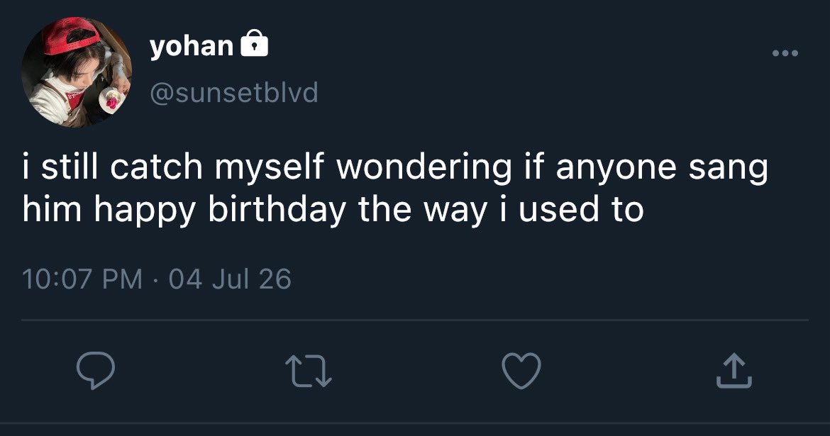 st4rsnxtdoor's tweet photo. I sang you a happy birthday, but I promised to myself that I won’t call.

— #taeshan / #ihtaes one twt au https://t.co/I7FLzfR8U9