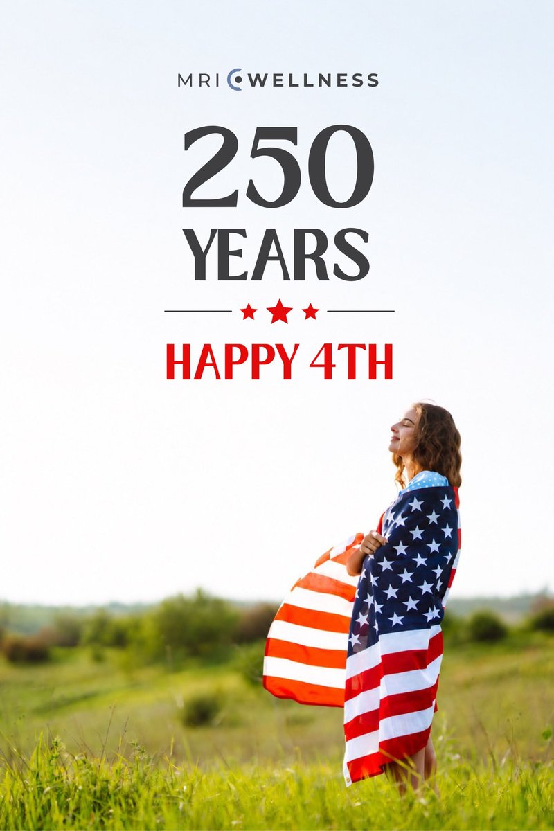 mriwellness's tweet photo. Wishing you a safe, happy, and healthy Fourth of July! #health #MRI #fourthofjuly #MRIWellness https://t.co/vNrIxYporB