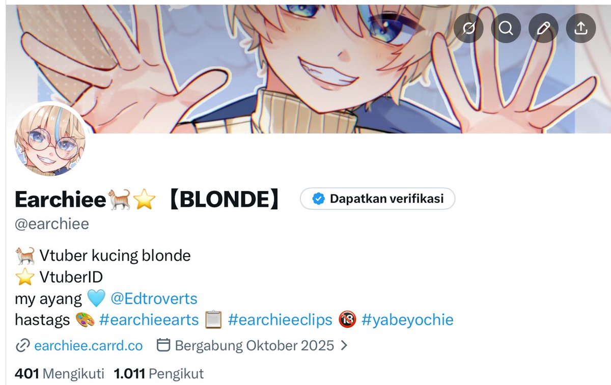 earchiee's tweet photo. 1k!!! LESGOOO THANKYOUU FOR THE FOLLOOWW

SALAM KENALL SEMUAAA aku earchie kucing blonde terkalem dan sangat soft spoken, ASLI https://t.co/qEhLpd6dRr