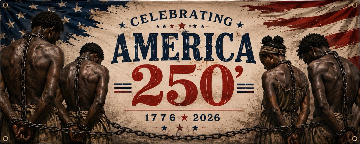 PomesIsGaming's tweet photo. #America was not founded on the idea of freedom for all. It was a bunch of white rich men who owned slaves and didn’t want to pay their fair share of taxes

Happy 250 America

#4thofJuly https://t.co/CMH9a2Zunn